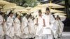日本东京靖国神社举行一年一度的春季仪式。（2024年4月21日）