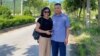 Vietnamese blogger and VOA contributor Le Anh Hung, right, is pictured on July 5, 2023, with an unidentified woman. (Facebook/Le Quoc Quan)