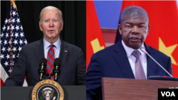 Joe Biden, Presidente dos Estados Unidos, (esquerda) e João Lourenço, Presidente de Angola (direita). Reuters/AFP