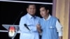 Prabowo Subianto dan Gibran Rakabuming saat debat terakhir di Jakarta, Minggu malam (4/2). (Courtesy: TKN Prabowo-Gibran)