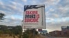 A billboard warns of the dangers of drug use, in Harare, Zimbabwe, June 25, 2024. (Columbus Mavhunga/VOA)