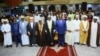 Président Félix Tshisekedi (C) na milulu mya Eid el-Kebir na mosquée Rassoul, Kinshasa, 28 sanza ya motoba 2023. (Twitter/Présidence RDC)