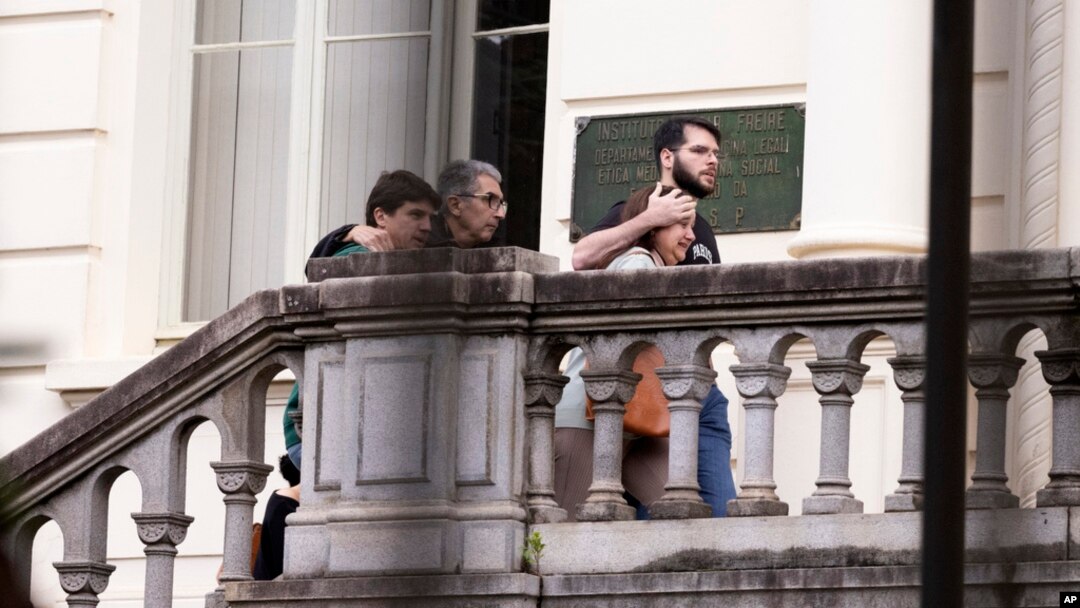 Plane crash victims' relatives arrive at the headquarters of the institute of legal medicine for the recognition of victims, in Sao Paulo, Brazil, Aug. 10, 2024. 