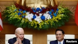 美國總統拜登2023年9月11日在河內會見越南總理範明政。（資料照）