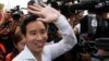 FILE - Move Forward Party leader Pita Limcharoenrat arrives at the Thailand-Japan Youth Center stadium in Bangkok, Thailand, April 3, 2023. 