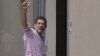 FILE - Nicaraguan publisher Juan Lorenzo Holmann arrives at a hotel in Herndon, Virginia, on Feb. 9, 2023, after being released by the Nicaraguan government.