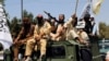 Pasukan Taliban merayakan ulang tahun ketiga penarikan pasukan pimpinan AS dari Afghanistan di Kabul, Afghanistan, 14 Agustus 2024. (Foto: AP)