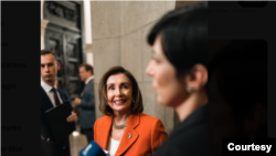 捷克眾議院議長阿達莫娃2023年5月24日在美國國會與前眾議院議長佩洛西會面。（捷克眾議院議長阿達莫娃的推特賬號）