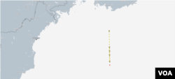 천마산호의 이동 경로. 자료=MarineTraffic