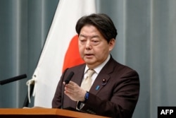 하야시 요시마사 일본 관방장관. (자료사진)
