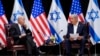Presiden Joe Biden dan Perdana Menteri Israel Benjamin Netanyahu dalam pertemuan bilateral, Rabu, 18 Oktober 2023. (Foto: arsip)