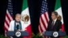 Menteri Luar Negeri Meksiko Alicia Barcena (kiri) berbicara dalam konferensi pers bersama Menteri Luar Negeri AS Antony Blinken di Washington, pada 29 September 2023. (Foto: AP/Mark Schiefelbein)