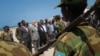 FILE - The head of the United Nations Assistance Mission in Somalia (UNSOM) is welcomed as the mission officially kicks off, at the international airport in Mogadishu, in this photo taken by the African Union-U.N. Information Support Team on June 3, 2013.