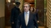 Michael Cohen departs his apartment building on his way to Manhattan criminal court, in New York, May 16, 2024.