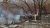 A file photo taken on Nov. 19, 2011 shows damage caused by a bushfire in a forest near Tsumkwe, some 600 kms northeast of Windhoek, Namibia. Tree burning and chopping has helped the desert expand, leaving Namibia even more exposed to the threats of global warming
