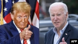 ရွေးချယ်ခံသမ္မတ Trump နဲ့ သမ္မတ Biden တို့အား သီးခြားစီတွေ့ရစဉ် (ယခင်ပုံဟောင်း)