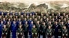 中國領導人習近平在全國人大會議期出席解放軍和武警部隊代表團全體會議。（2023年3月8日）
