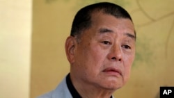 資料照片：香港著名媒體人士、《蘋果日報》創辦人黎智英。（2020年7月1日）