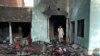 Sebuah rumah yang dirusak massa Muslim yang marah di Jaranwala di distrik Faisalabad, Pakistan, Kamis, 17 Agustus 2023. (Foto: AP)