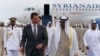 FILE - In this photo released by the Syrian Presidency, Syrian President Bashar Assad, left, speaks with UAE President Sheikh Mohammed bin Zayed Al-Nahyan, in in Abu Dhabi, United Arab Emirates, March 19, 2023.