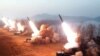 Foto yang dirilis oleh kantor berita Korea Utara KCNA pada 10 Maret 2023 menunjukkan pemandangan dari uji coba senjata yang dilakukan militer Korea Utara di lokasi yang tidak disebutkan. (Foto: KCNA via Reuters)