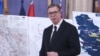 Predsednik Srbije Aleksandar Vučić govori na konferenciji za štampu, u zgradi Predsedništva Srbije, 24. decembra 2023. (Foto: FoNet)