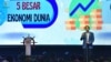 Presiden Joko Widodo menyampaikan sambutan pada acara peluncuran Indonesia Emas 2045, di Djakarta Theater, Jakarta, 15 Juni 2023. (Twitter/@setkabgoid)