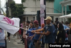 Kepala Dinas Pariwisata Yogyakarta, Wahyu Hendratmoko membuka Festival Apem (foto: courtesy)