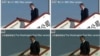 FILE - Chinese netizens and state media accuse Western media of darkening China’s image by dimming footage of U.S. Secretary of State Antony Blinken's recent visit to Beijing.This Chinese social media collage compares images by western and Chinese journalists.