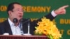FILE - Cambodian Prime Minister Hun Sen speaks at the launching ceremony of the Cambodia-China Friendship Preah Kossamak Hospital in Phnom Penh, Cambodia, March 21, 2022. 