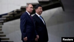 俄羅斯總統普京與中國國家主席習近平 (資料照片)