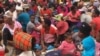 Women whose husbands have not been paid for three months protesting at Vumbachikwe Mine.
