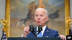 Predsednik Džo Bajden govori u Beloj kući o ratu u Ukrajini (Foto: AP Photo/Andrew Harnik)