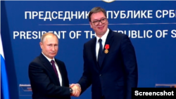 Ruski predsednik Vladimir Putin odlikovao je predsednika Srbije Aleksandra Vučića ordenom Aleksandra Nevskog 17. januara 2019. godine