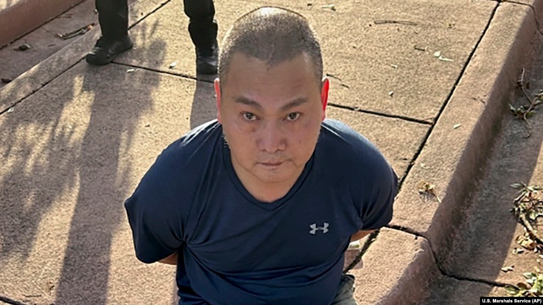 美國警方發布的照片顯示，涉嫌殺害四名華人的犯罪嫌疑人陳武已經被邁阿密海灘警方逮捕。 （2022年11月22日）