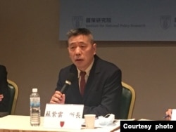 台灣國防安全研究院國防資源與產業研究所所長蘇紫雲。 （陳筠攝）
