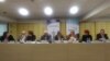 Učesnici konferencije "10 godina od reizbora – Sećanje na pogubne poteze da se ne bi pravili novi", koju su u Medija centru u Beogradu organizovali Društvo sudija Srbije i Udruženje javnih tužilaca, 16. decembra 2019. (Foto: VOA/Veljko Popović)