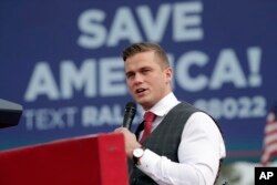 ARHIVA - Republikanski kongresmen Medison Kotorn na Trampovom mitingu u Selmi u Severnoj Karolini 9. aprila 2022.
