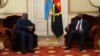 Félix Tshisekedi, Presidente da República Democrática do Congo (esq), e João Lourenço, Presidente de Angola
