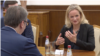 Razgovor u Beogradu predsednika Srbije Aleksandra Vučića sa poslanicom Evropskog parlamenta Violom fon Kramon 30. maja 2022. godine