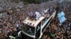 Festa na Argentina pela conquista da Taça do Mundo de Futebol. Buenos Aires, Argentina, 20 de Dezembro 2022