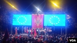 Protest ispred zgrade crnogorskog parlamenta u Podgorici, 20. decembra 2022.