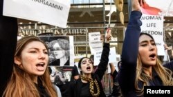 Xwepêşandan li dij rejîma Îslamî ya Îranê û kuştina Mahsa Aminî - New York 