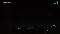نمایی دیگر از حمله اسرائیل و فعالیت پدافند در آسمان جنوب شرق تهران 