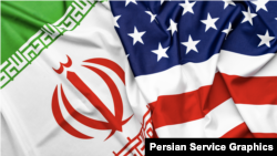 پرچم جمهوری اسلامی ایران و پرچم آمریکا