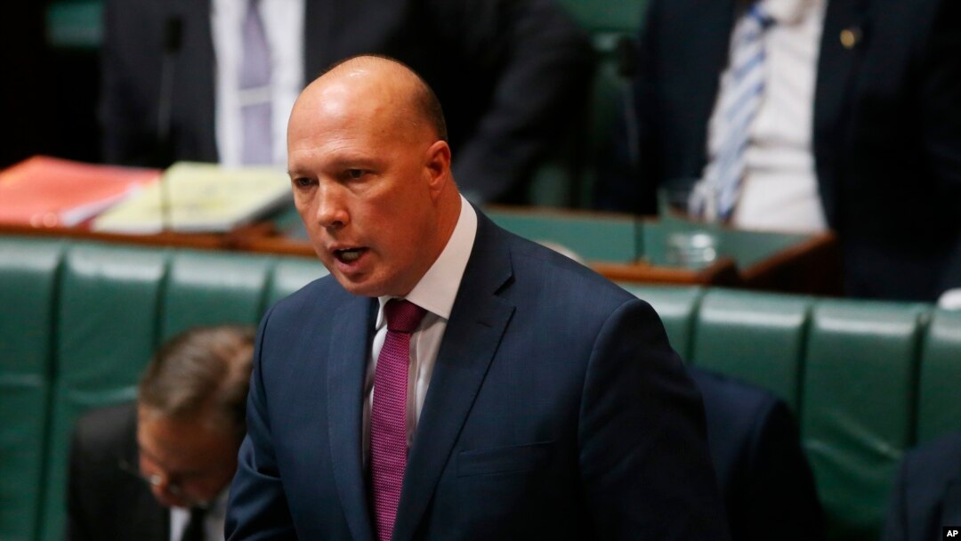 Australian ပြည်ထဲရေးဝန်ကြီး Peter Dutton 