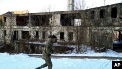 بقایای یک رستوران که در خلال جنگ بوسنی تخریب شده‌است - ۳ مارس ۲۰۲۲
