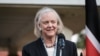U.S. Ambassador to Kenya Meg Whitman speaks during press conference at the DCI headquarters in Nairobi, Jan. 12, 2023. 