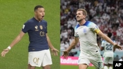 Mutambi weFrance Kylian Mbappe nemutambi weEngland Harry Kane