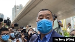 資料圖片：香港壹傳媒創辦人黎智英。 (美國之音 湯惠芸)